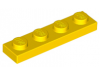 LEGO Plaatje 1 x 4, geel
