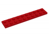 LEGO Plate 2 x 10, red