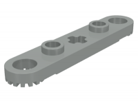 LEGO Technic Plaat 1 x 5 with Toothed Ends, lichtgrijs