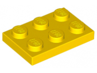 LEGO Plaatje 2 x 3, geel