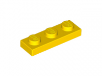 LEGO Plate 1 x 3, yellow