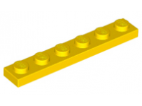LEGO Plate 1 x 6, yellow