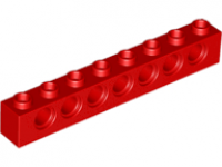 LEGO Technic Steen 1 x 8, rood