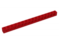 LEGO Technic Brick 1 x 16, red
