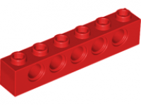 LEGO Technic Brick 1 x 6, red