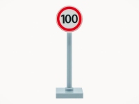 LEGO Verkehr Schild - Max. 100 km/st