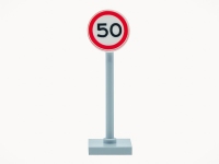 LEGO Verkehr Schild - Max. 50 km/st