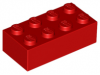 LEGO Brick 2 x 4, red