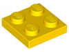LEGO Plate 2 x 2, yellow
