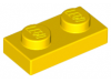 LEGO Plate 1 x 2, yellow