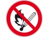 Verbodspictogram - Vuur, open vlam en roken verboden
