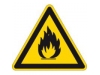 Waarschuwingspictogram - Brandgevaar/ontvlambare stof.