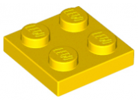 LEGO Platte 2 x 2, gelb