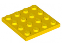 LEGO Plate 4 x 4, yellow