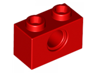 LEGO Technic Brick 1 x 2, red