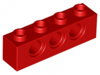 LEGO Technic Brick 1 x 4, red