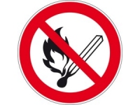 Verbodspictogram - Vuur, open vlam en roken verboden