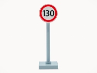 LEGO Verkeersbord - Maximum snelheid 130 km/u