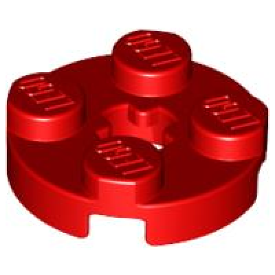 LEGO Platte 2 x 2 rund, rot